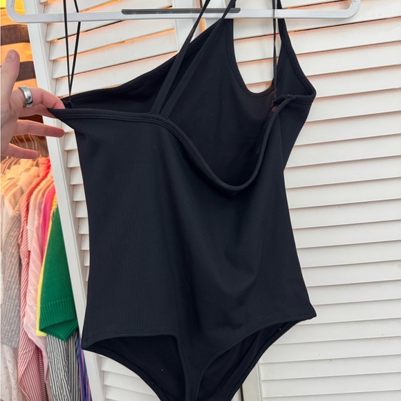 Black Ribbed Bodysuit - Picture 3 of 3